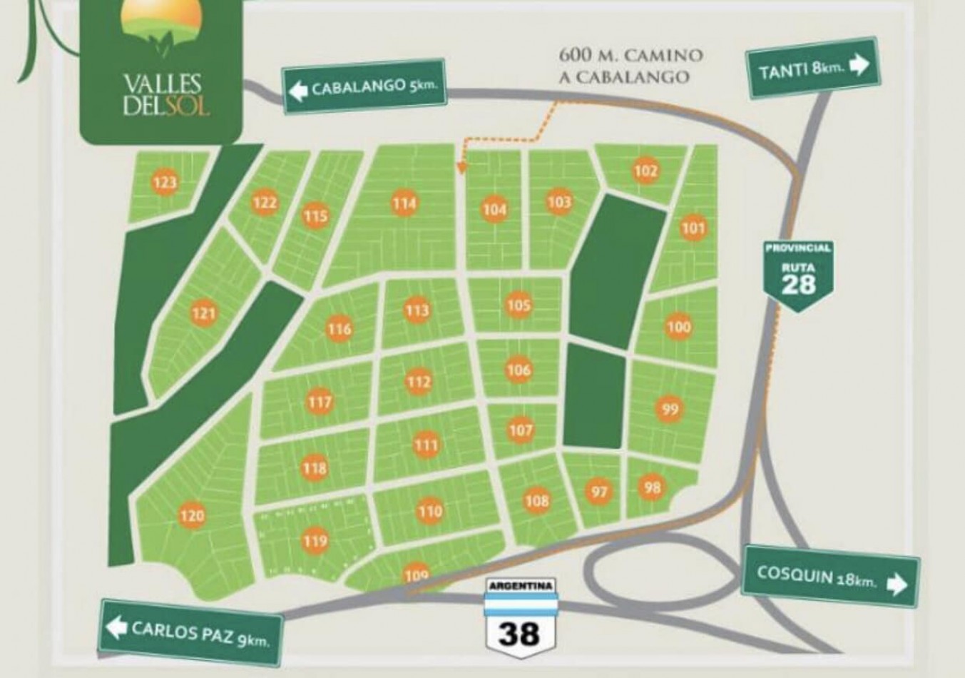 LOTE 800m PLANO CON ESCRITURA LUZ AGUA MEJOR MANZANA DE  VALLE DEL SOL