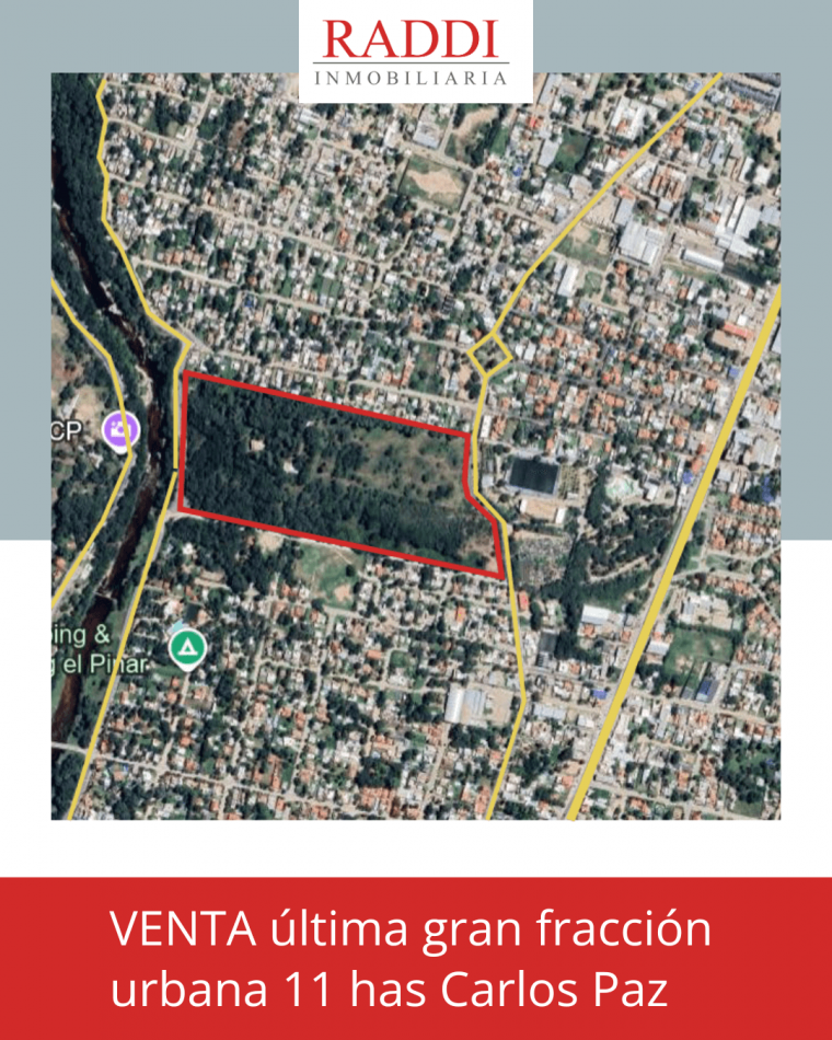 Ultima gran fraccion urbana en Carlos Paz 11 hectareas